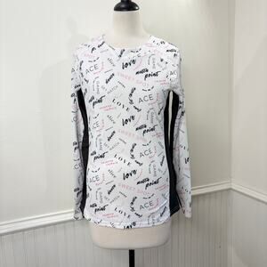 San Soleil Size S Rash Guard Sun Top UPF 50 Sporty Tennis Pickle Ball FLAW READ